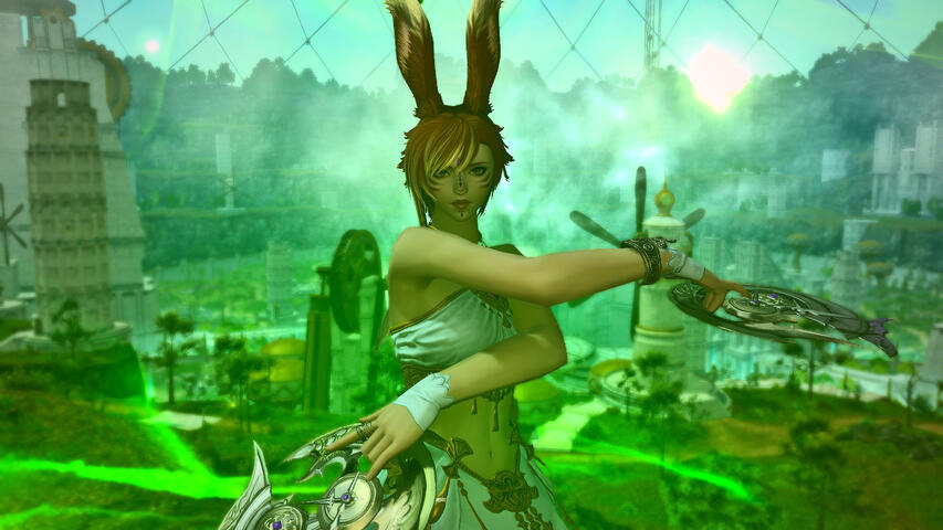 Dancing in the green